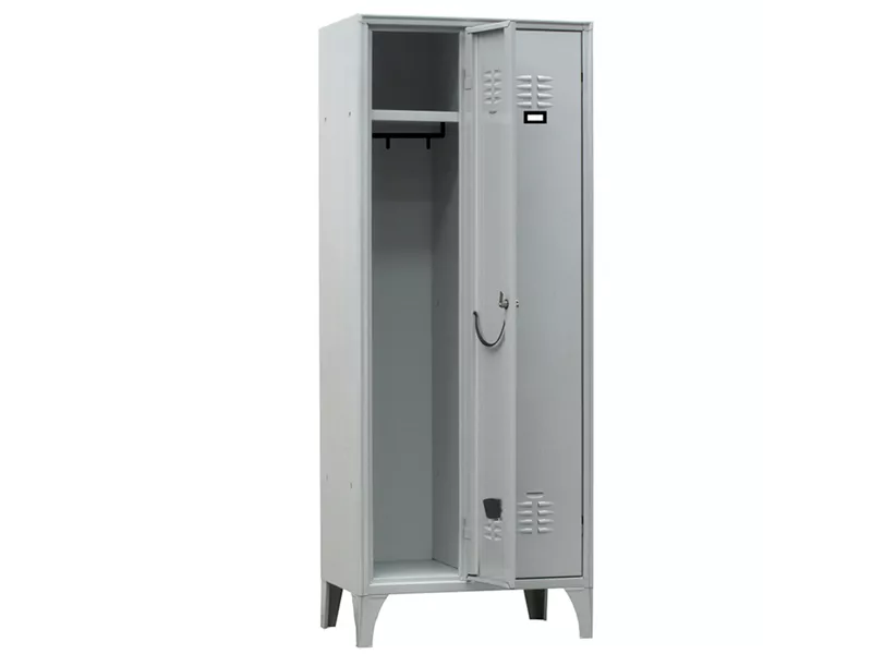 Armadio Spogliatoio in Metallo Fasma - 2 Vani - 70x35x180 cm - 111/02/S (Grigio)