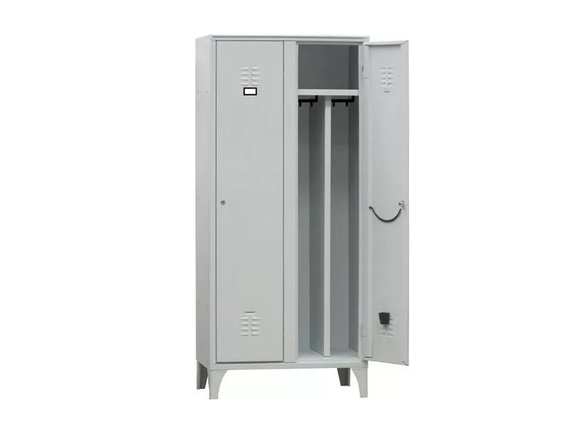 Armadio Spogliatoio in Metallo Fasma - 2 Vani - 100x50x180 cm - 214/02/AL/S (Grigio)