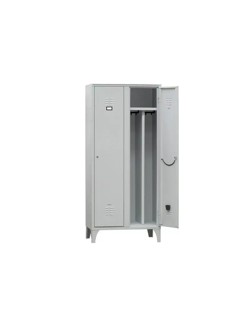 Armadio Spogliatoio in Metallo Fasma - 2 Vani - 80x50x180 cm - 717/02P/S (Grigio) Armadio Spogliatoio in Metallo Fasma - 2 Vani - 80x50x180 cm - 717/02P/S (Grigio)