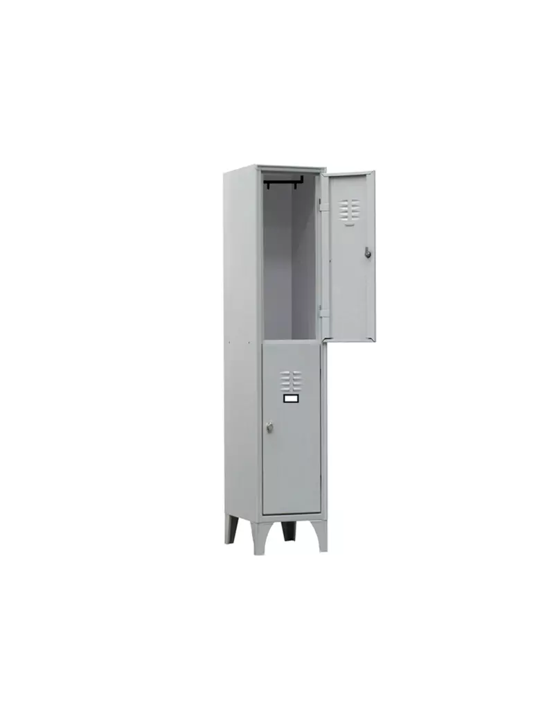 Armadio Spogliatoio in Metallo Fasma - 2 Vani - 30x50x180 cm - 116S/02/S (Grigio) Armadio Spogliatoio in Metallo Fasma - 2 Vani - 30x50x180 cm - 116S/02/S (Grigio)