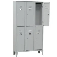 Armadio Spogliatoio in Metallo Fasma - 6 Vani - 90x50x180 cm - 116S/06/S (Grigio)