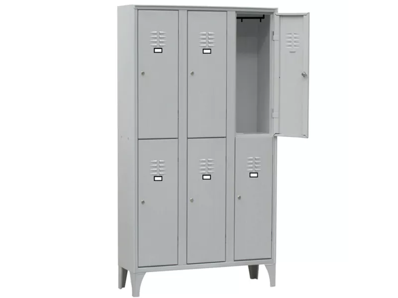 Armadio Spogliatoio in Metallo Fasma - 6 Vani - 90x50x180 cm - 116S/06/S (Grigio) Armadio Spogliatoio in Metallo Fasma - 6 Vani - 90x50x180 cm - 116S/06/S (Grigio)