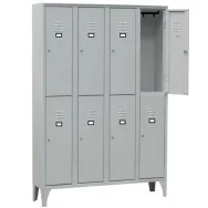 Armadio Spogliatoio in Metallo Fasma - 8 Vani - 120x50x180 cm - 116S/08/S (Grigio)