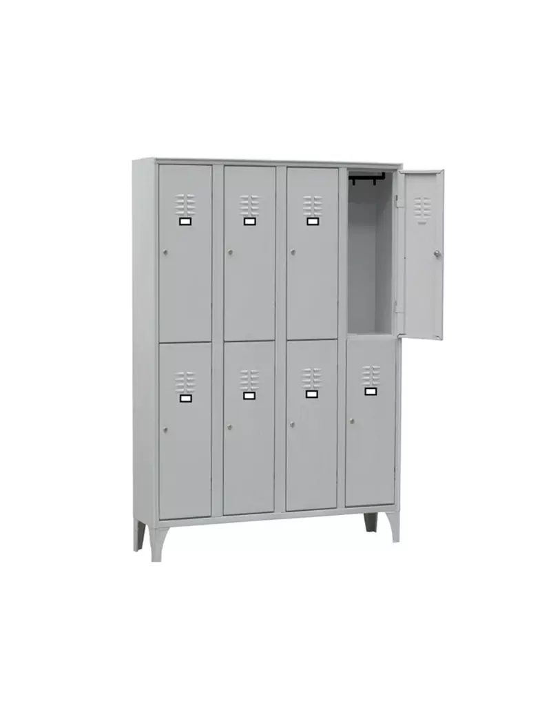 Armadio Spogliatoio in Metallo Fasma - 8 Vani - 120x50x180 cm - 116S/08/S (Grigio) Armadio Spogliatoio in Metallo Fasma - 8 Vani - 120x50x180 cm - 116S/08/S (Grigio)