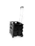 Carrello Pieghevole con Cassa in Plastica Garden Friend - 87x33x38 cm - 25 kg - C1299040 (Nero)
