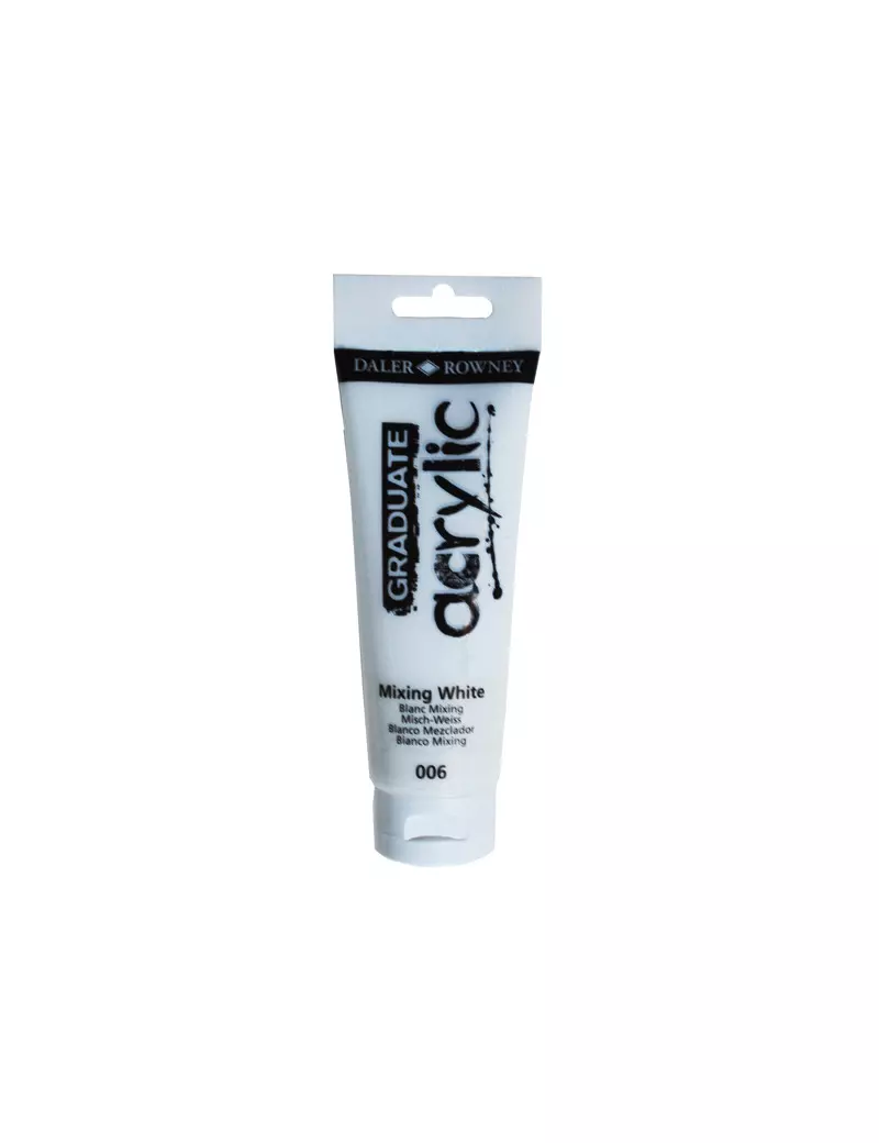 Colore Acrilico Fine Graduate Daler Rowney - 120 ml - D123120006 (Bianco Miscela Conf. 3) Colore Acrilico Fine Graduate Daler Rowney - 120 ml - D123120006 (Bianco Miscela Conf. 3)