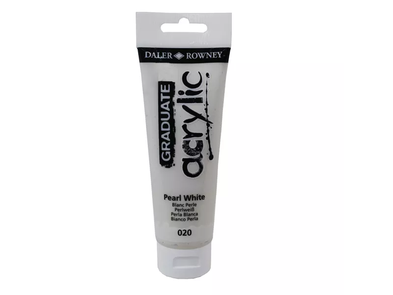 Colore Acrilico Fine Graduate Daler Rowney - 120 ml - D123120020 (Bianco Perla Conf. 3)