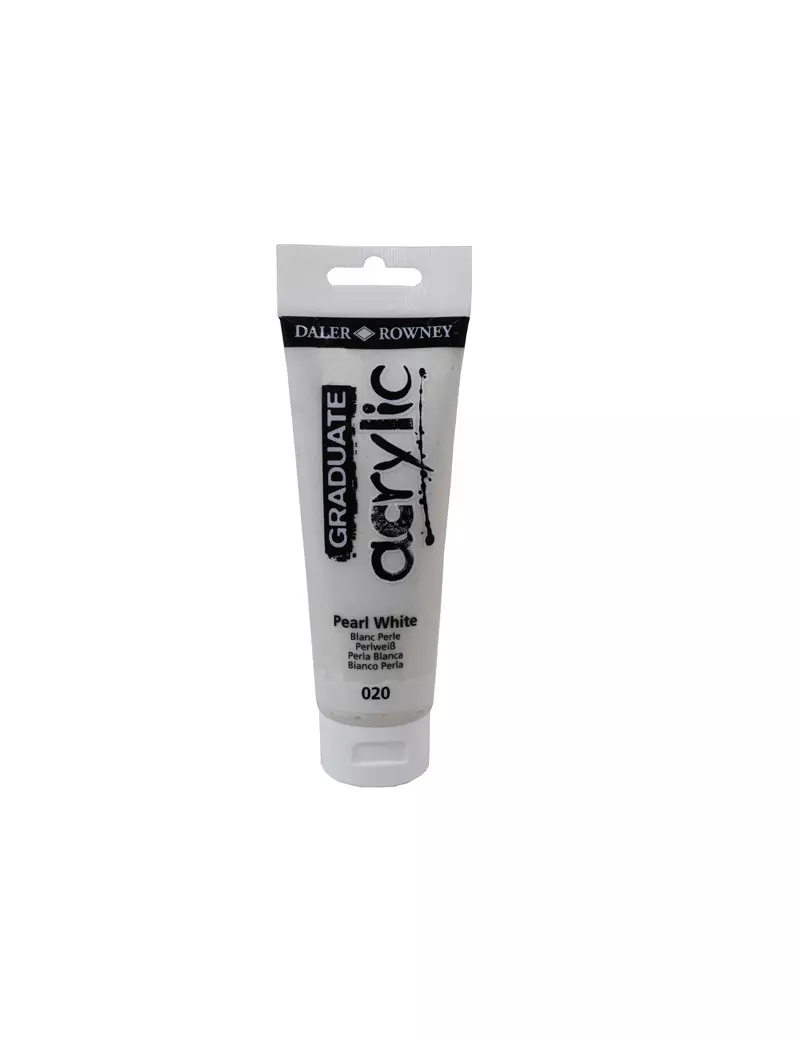 Colore Acrilico Fine Graduate Daler Rowney - 120 ml - D123120020 (Bianco Perla Conf. 3) Colore Acrilico Fine Graduate Daler Rowney - 120 ml - D123120020 (Bianco Perla Conf. 3)