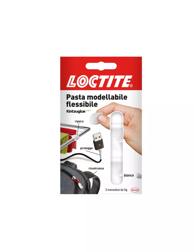 Colla Modellabile Kintsuglue Loctite - 2239174 (Bianco Conf. 3 x 5 g)