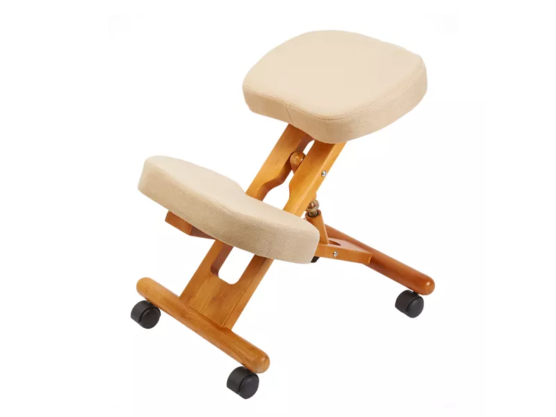 Sgabello Ergonomico Minneapolis - Legno - F2902 (Bianco e Marrone) Sgabello Ergonomico Minneapolis - Legno - F2902 (Bianco e Marrone)