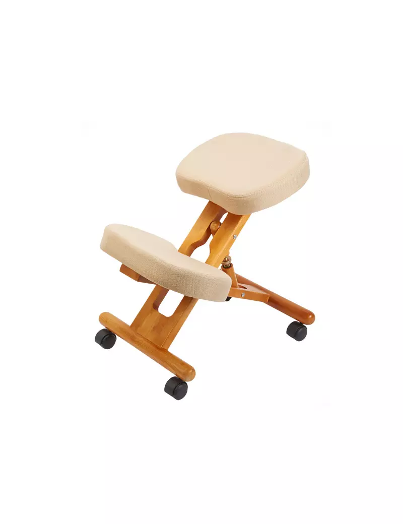 Sgabello Ergonomico Minneapolis - Legno - F2902 (Bianco e Marrone) Sgabello Ergonomico Minneapolis - Legno - F2902 (Bianco e Marrone)