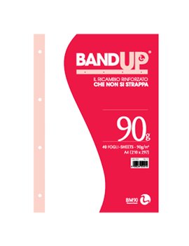 Ricambi Rinforzati per Quaderni Band Up BM - A4 - Bianco - 0108121