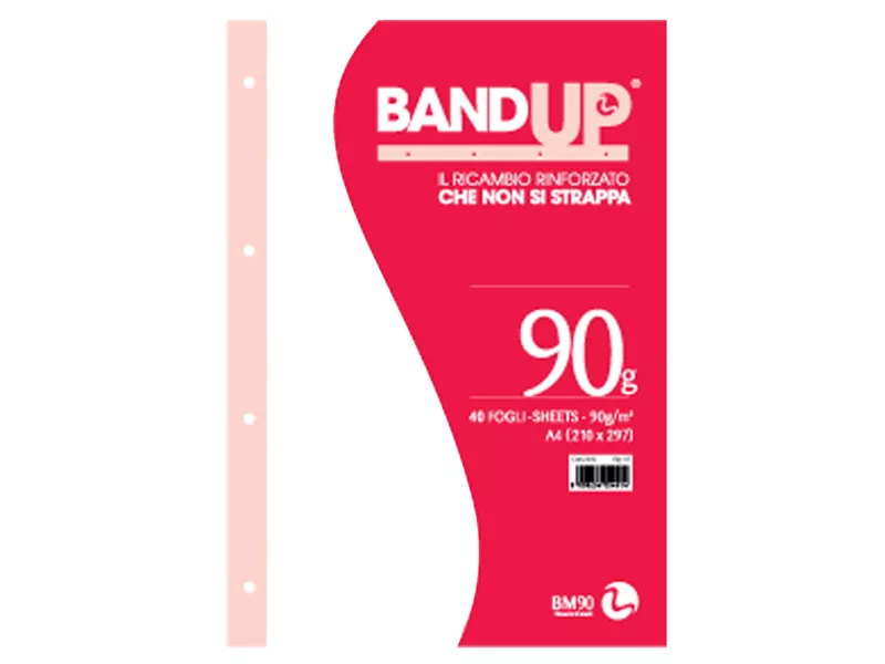 Ricambi Rinforzati per Quaderni Band Up BM - A4 - Bianco - 0108121