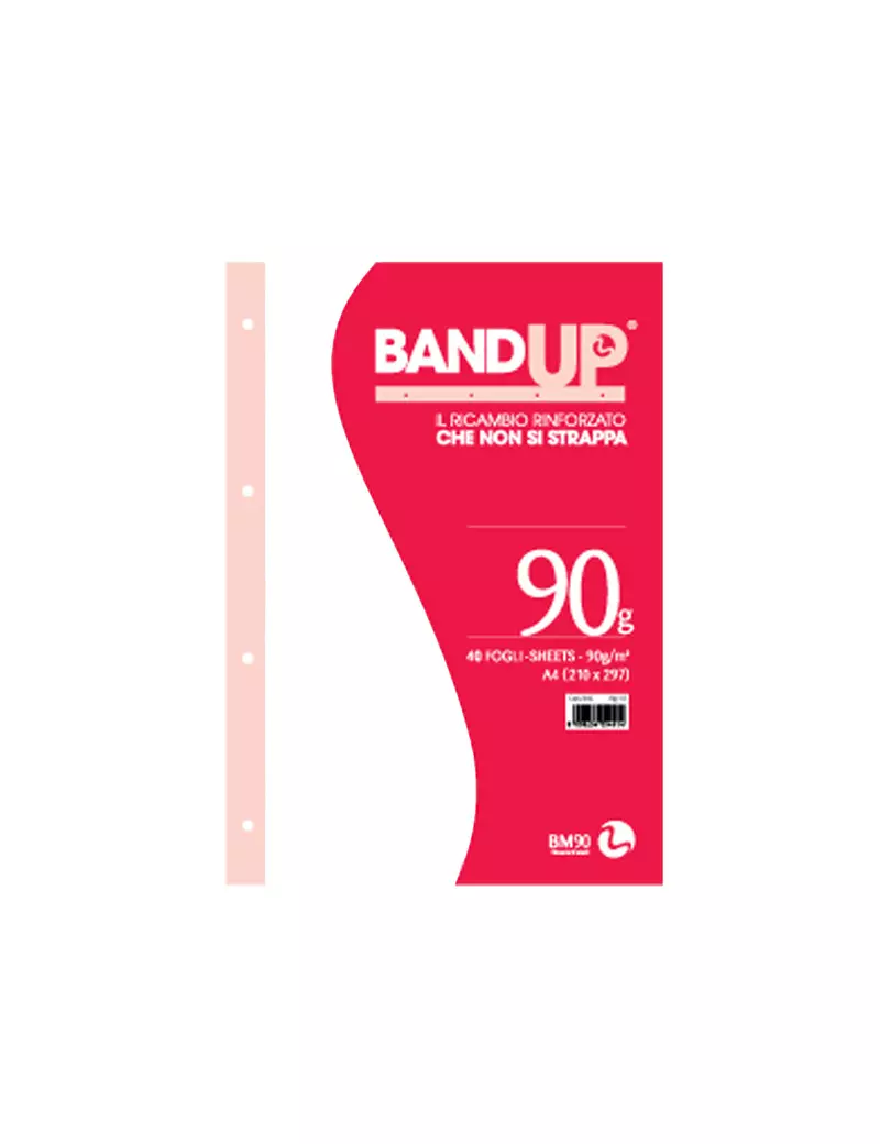 Ricambi Rinforzati per Quaderni Band Up BM - A4 - Bianco - 0108121 Ricambi Rinforzati per Quaderni Band Up BM - A4 - Bianco - 0108121