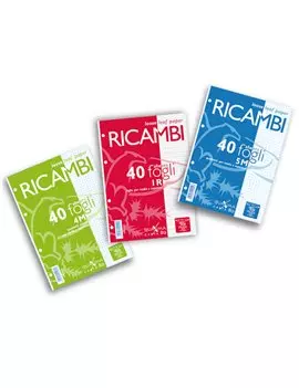 Ricambi per Quaderni Quaxima Pigna - A4 - Quadretti 10M senza Margini - 006290310