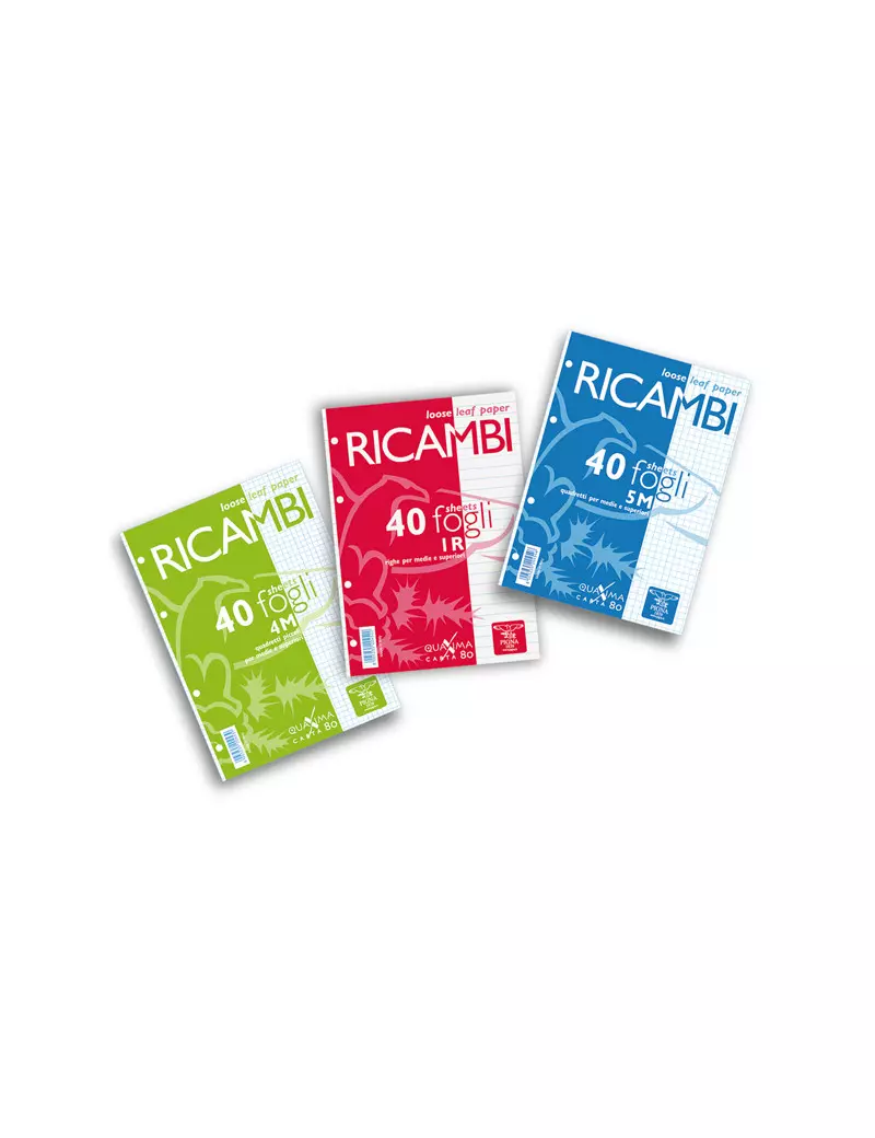 Ricambi per Quaderni Quaxima Pigna - A4 - Righe 0C con Margini - 00629030C Ricambi per Quaderni Quaxima Pigna - A4 - Righe 0C con Margini - 00629030C