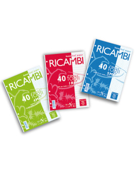 Ricambi per Quaderni Quaxima Pigna - A4 - Quadretti 0Q con Margini - 00629030Q
