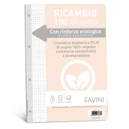Ricambi Rinforzati per Quaderni Favini - A4 - Quadretti 4M senza Margini - A475404