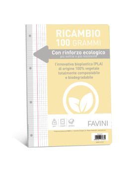 Ricambi Rinforzati per Quaderni Favini - A4 - Quadretti 0Q con Margini - A475414