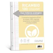 Ricambi Rinforzati per Quaderni Favini - A4 - Quadretti 0Q con Margini - A475414