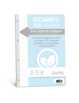 Ricambi Rinforzati per Quaderni Favini - A4 - Righe 1R senza Margini - A477404