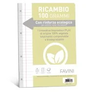 Ricambi Rinforzati per Quaderni Favini - A4 - Righe 0C con Margini - A476404