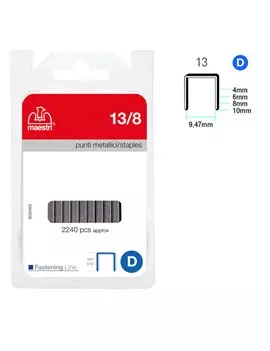 Punti Metallici per Fissatrice RO-MA - 13/8 - 1110505 (Conf. 2240)