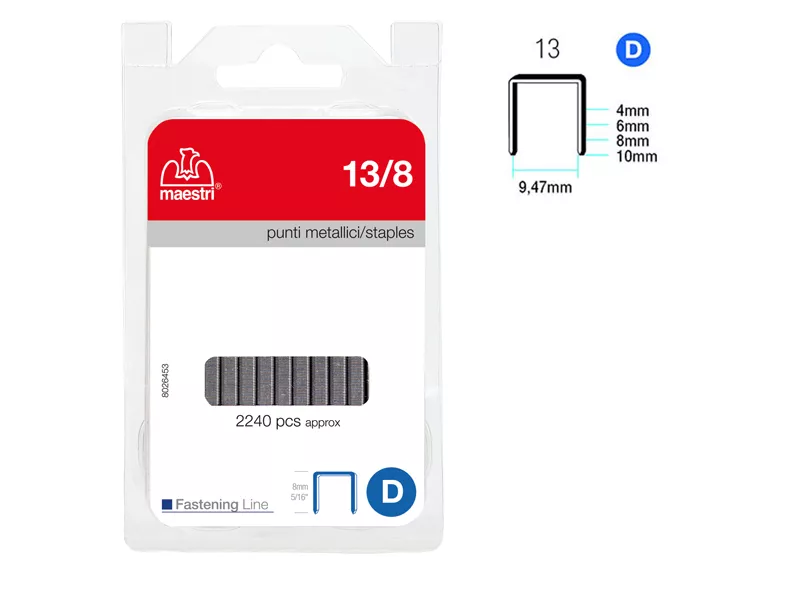 Punti Metallici per Fissatrice RO-MA - 13/8 - 1110505 (Conf. 2240)