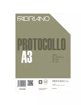 Fogli Protocollo Fabriano - Bianco - 02010560 (Conf. 200)