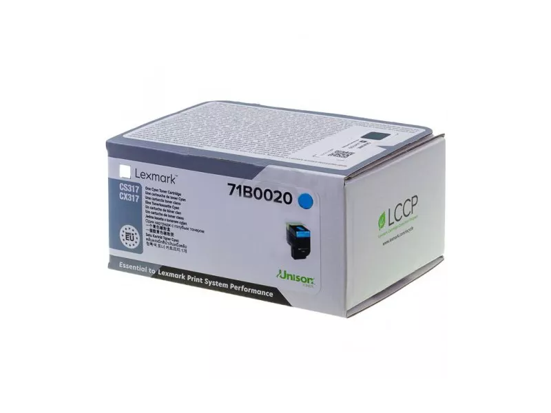 Toner Originale Lexmark 71B0020 (Ciano 2300 pagine) Toner Originale Lexmark 71B0020 (Ciano 2300 pagine)
