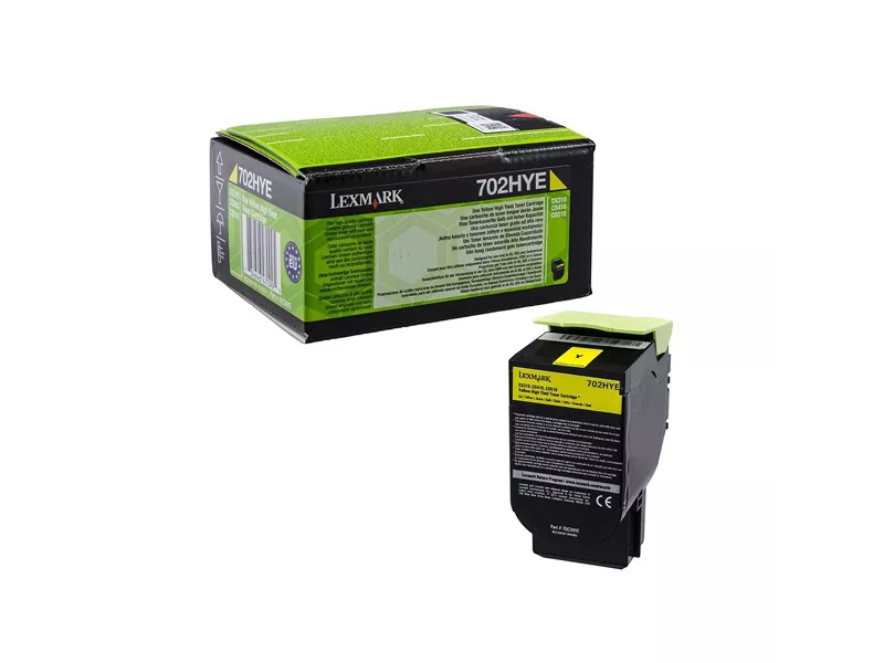 Toner Originale Lexmark 70C2HYE 702HY (Giallo 3000 pagine)