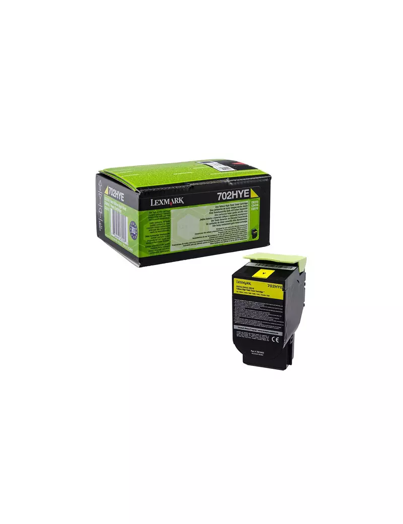 Toner Originale Lexmark 70C2HYE 702HY (Giallo 3000 pagine)