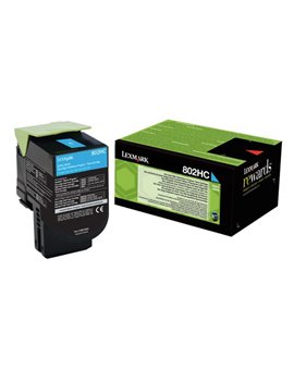 Toner Originale Lexmark 80C2HC0 802HC (Ciano 3000 pagine)