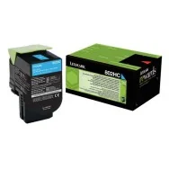 Toner Originale Lexmark 80C2HC0 802HC (Ciano 3000 pagine)