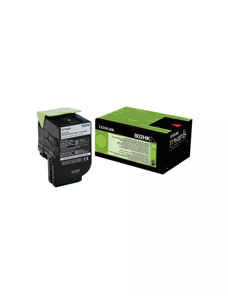 Toner Originale Lexmark 80C2HK0 802HK (Nero 4000 pagine)