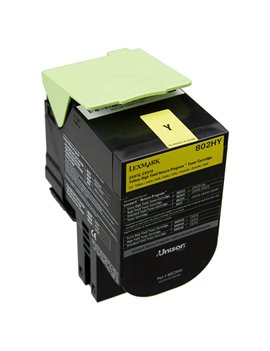 Toner Originale Lexmark 80C2HY0 802HY (Giallo 3000 pagine)