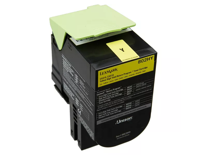 Toner Originale Lexmark 80C2HY0 802HY (Giallo 3000 pagine)