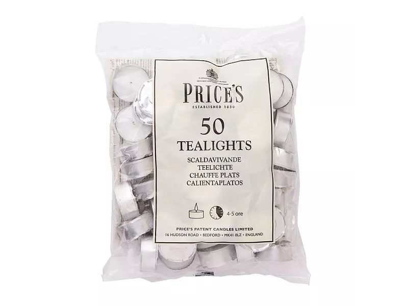 Tealight Scaldavivande Price's - 18x38 mm - TE041628S (Conf. 50) Tealight Scaldavivande Price's - 18x38 mm - TE041628S (Conf. 50)