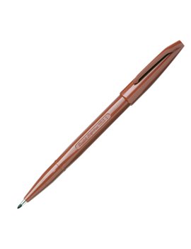 Penna con Punta in Feltro Sign Pen S520 Pentel - 2 mm - S520-E (Marrone Conf. 12)