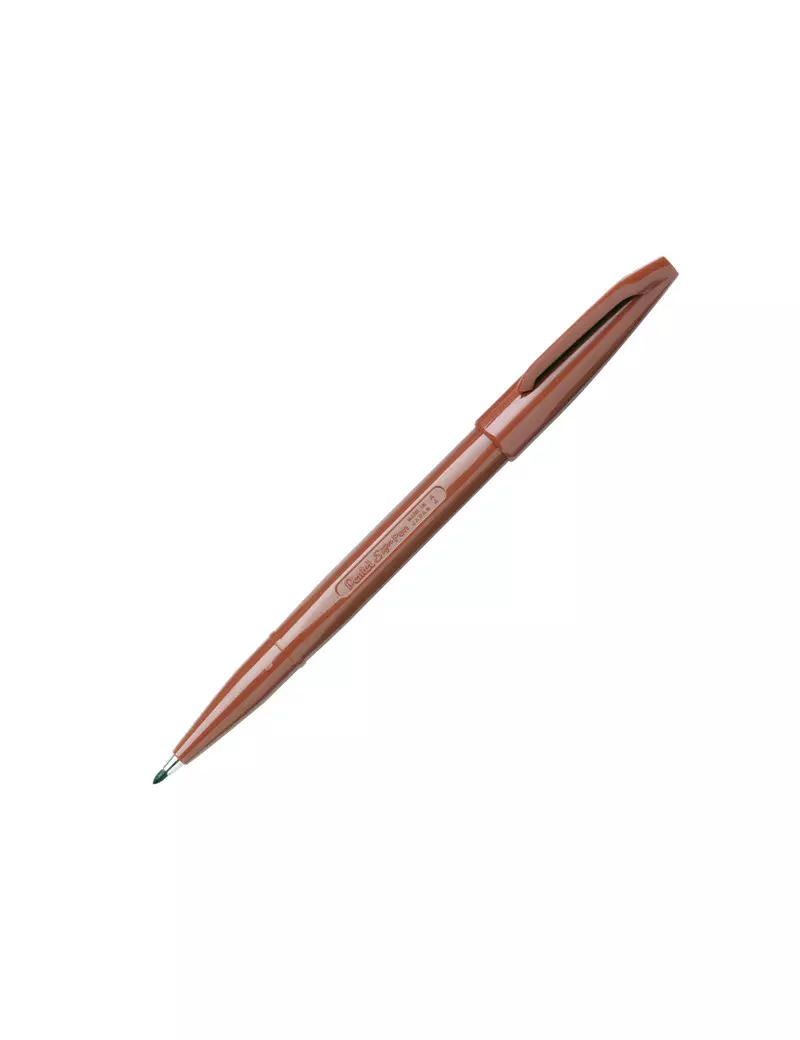 Penna con Punta in Feltro Sign Pen S520 Pentel - 2 mm - S520-E (Marrone Conf. 12)