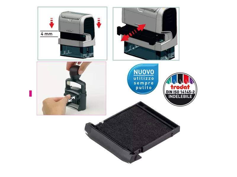 Tamponcino di Ricambio per Datario Professional 6/9440 Trodat - 53171 (Nero Conf. 2)