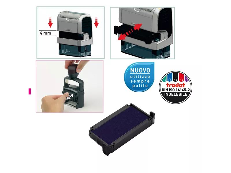 Tamponcino di Ricambio per Timbri Printy 6/4910 Trodat - 1427 (Blu Conf. 3)