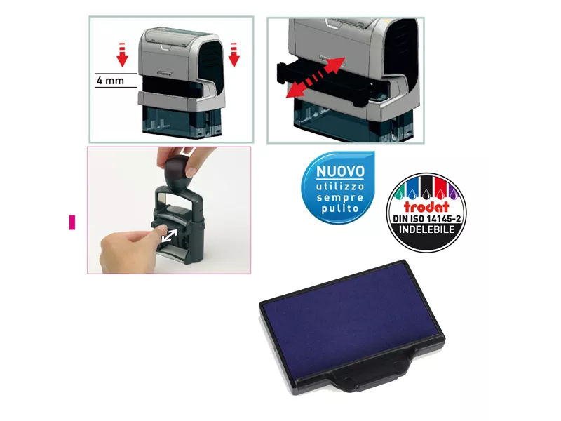 Tamponcino di Ricambio per Timbri Printy 6/53 Trodat - 1525 (Blu Conf. 3) Tamponcino di Ricambio per Timbri Printy 6/53 Trodat - 1525 (Blu Conf. 3)