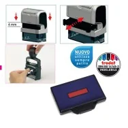 Tamponcino di Ricambio per Timbri Printy 6/56/2 Trodat - 1532 (Blu e Rosso Conf. 3)