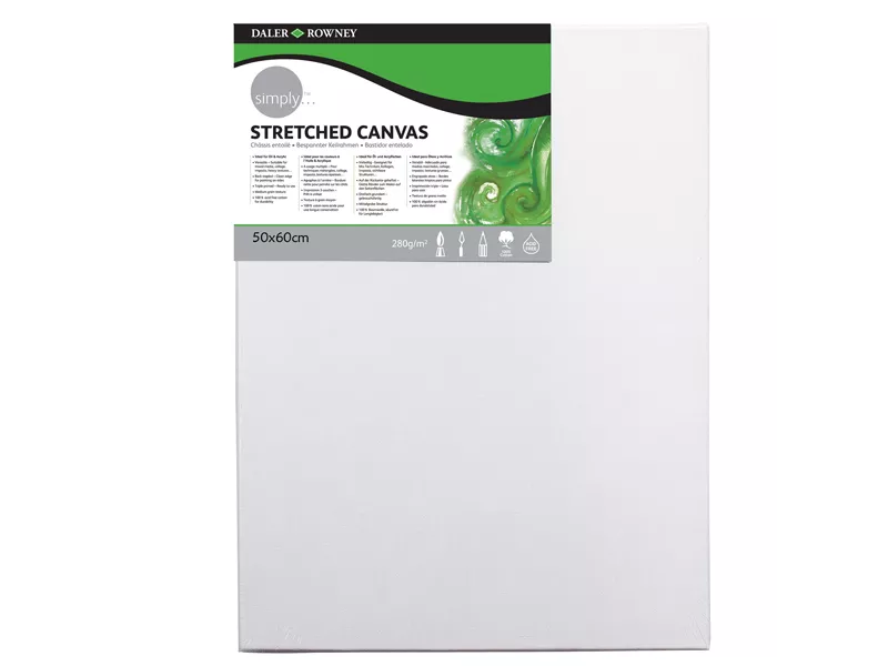Tela con Telaio Daler-Rowney - 50x50 cm - D514085060 (Bianco Conf. 5)