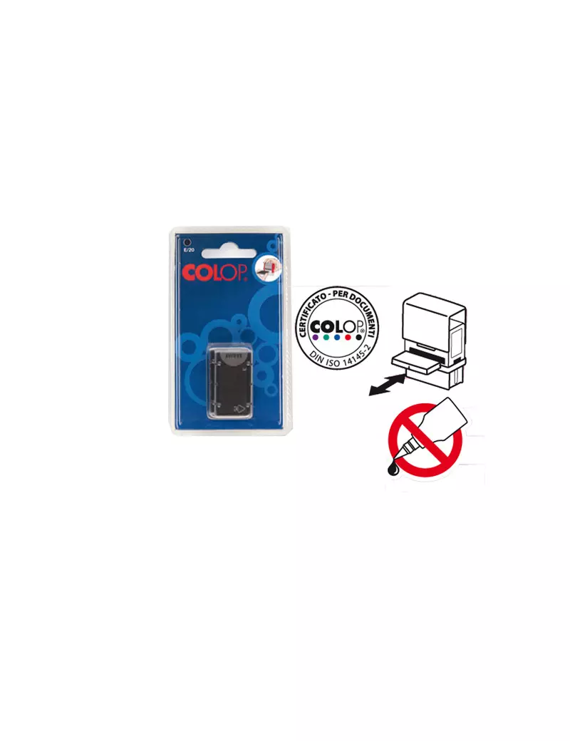 Tamponcino di Ricambio per Timbro Printer S220 S260 Colop - E/200 N (Nero Conf. 5) Tamponcino di Ricambio per Timbro Printer S220 S260 Colop - E/200 N (Nero Conf. 5)