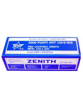 Punti Metallici per Cucitrice Zenith - 130/E S100 6/4 - 0311301405 (Conf. 50000)
