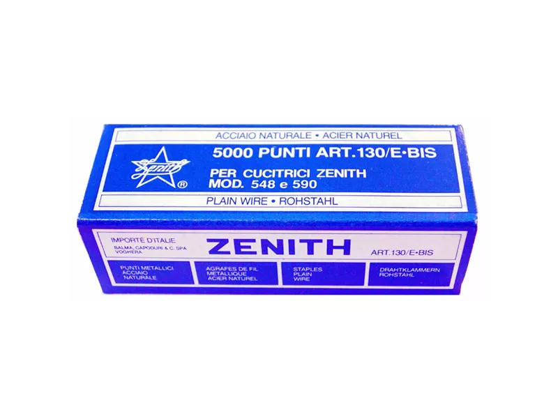 Punti Metallici per Cucitrice Zenith - 130/E S100 6/4 - 0311301405 (Conf. 50000) Punti Metallici per Cucitrice Zenith - 130/E S100 6/4 - 0311301405 (Conf. 50000)