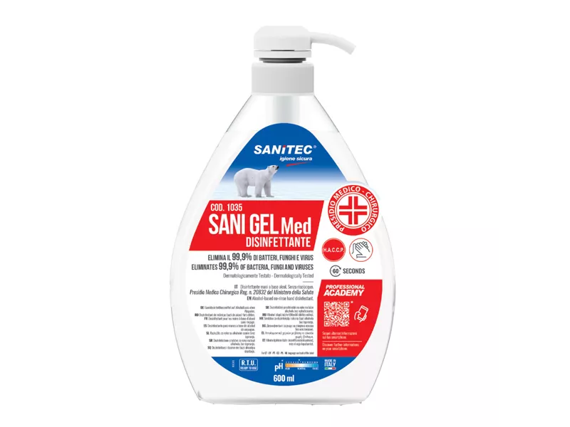 Disinfettante Mani Igienizante SaniGel Med Sanitec - 1035 - 600 ml