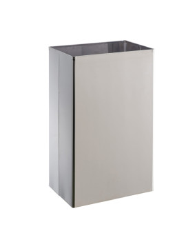 Cestino Gettacarte in Acciaio Inox Medial International - 25 Litri - 30x20x50 cm - 773002 (Argento)